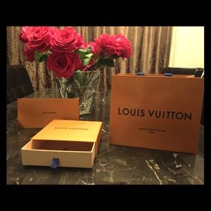 Louis Vuitton gift bag, box and envelope